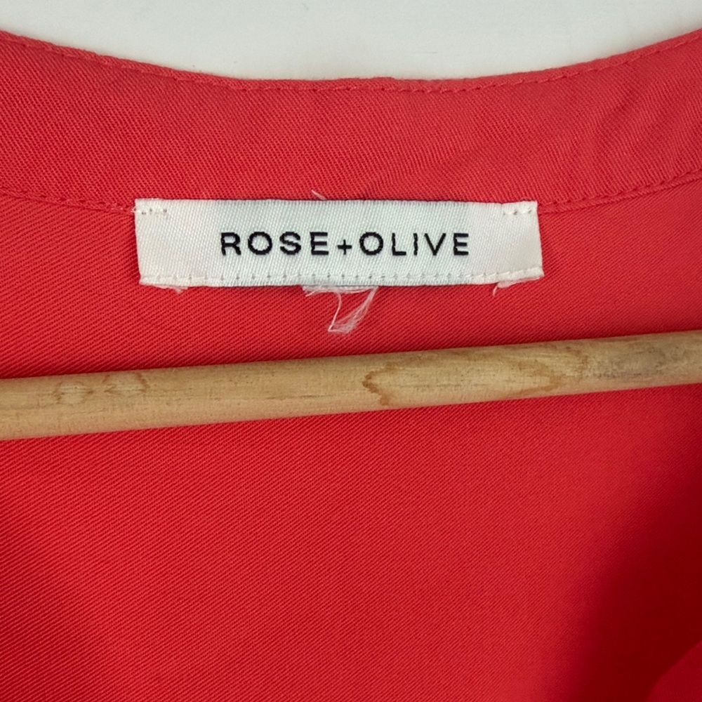 Coral Button-Front Blouse - Picture 2 of 5